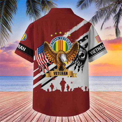 Premium US Veterans Hawaii Shirt, Gifts For Dad, For Husband Veteran
