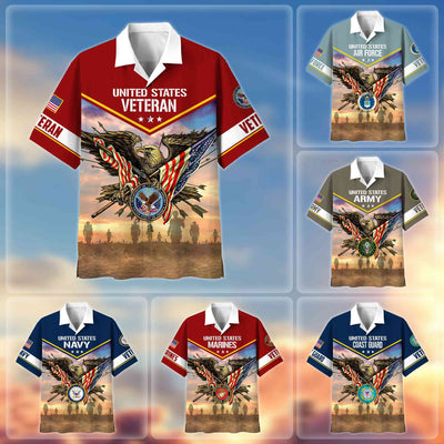 Premium Honoring All Who Served US Veterans Hawaii Shirt, Gifts For US Veterans