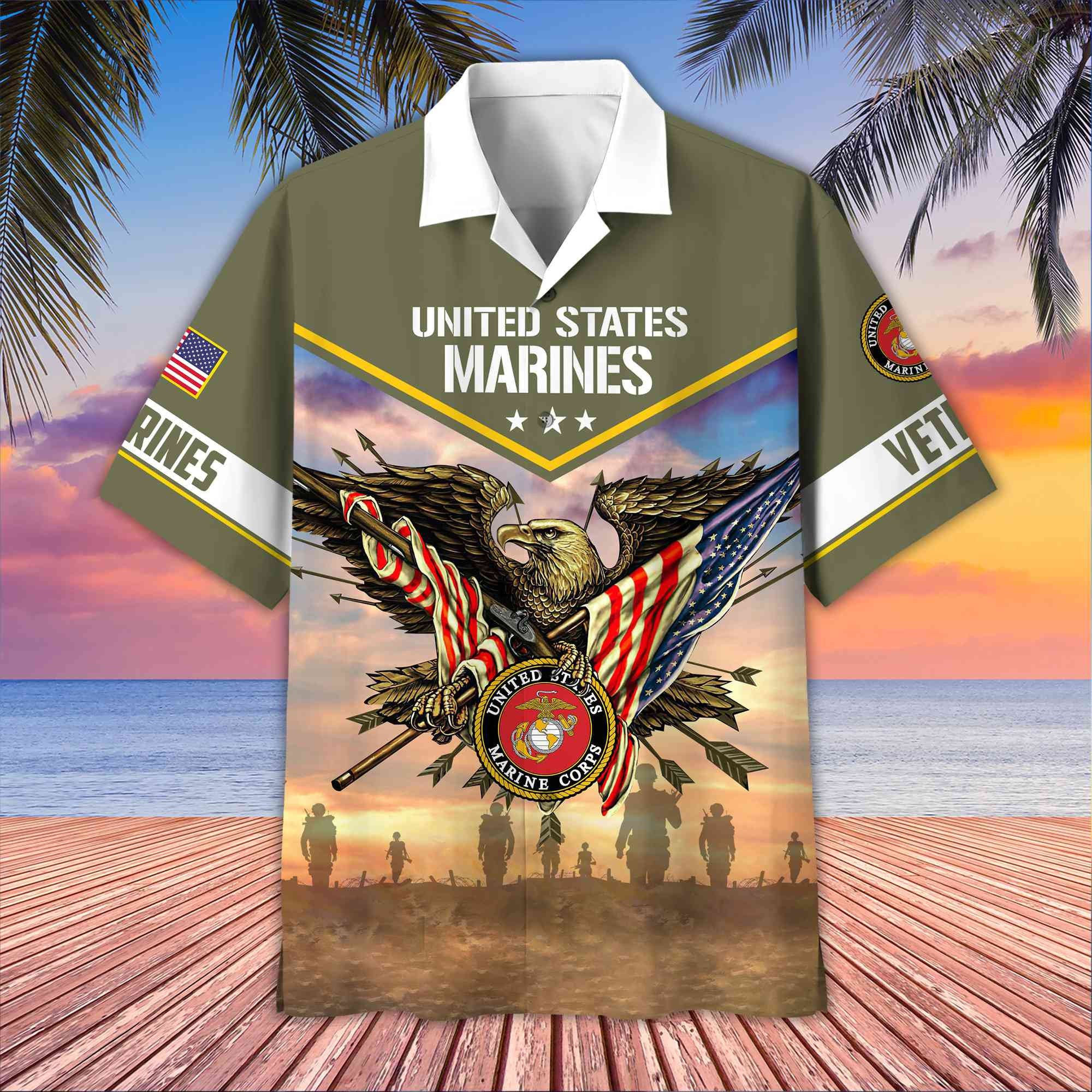 Premium Honoring All Who Served US Veterans Hawaii Shirt, Gifts For US Veterans