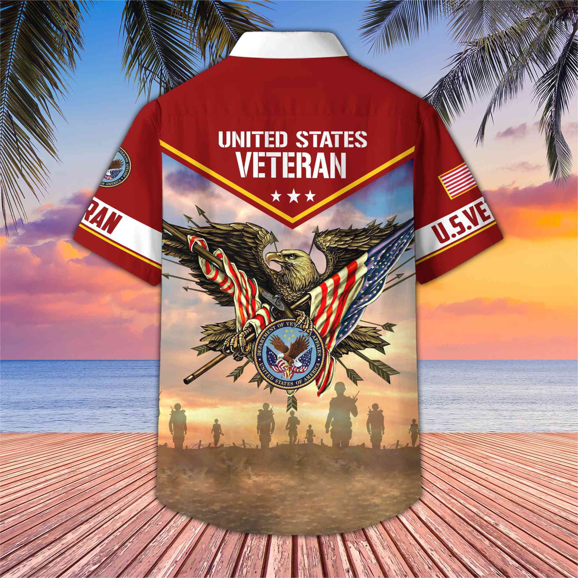 Premium Honoring All Who Served US Veterans Hawaii Shirt, Gifts For US Veterans