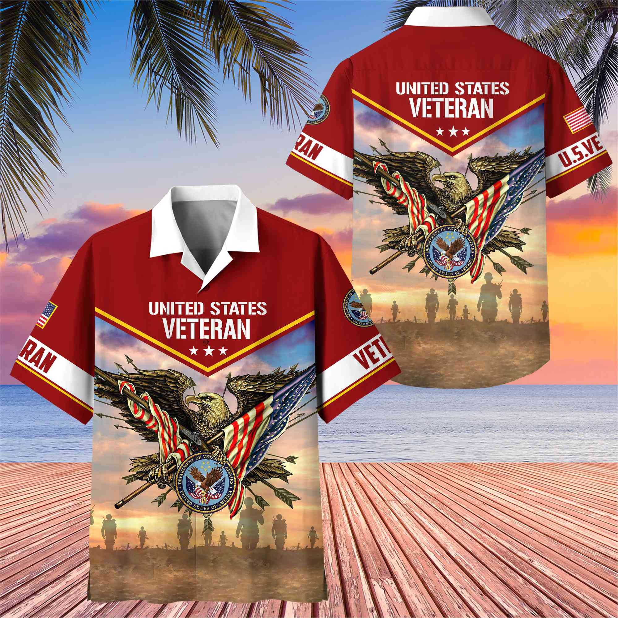 Premium Honoring All Who Served US Veterans Hawaii Shirt, Gifts For US Veterans