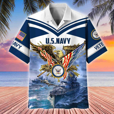 Premium American Pride US Veterans Hawaii Shirt, Gifts For Dad For Husband Veteran