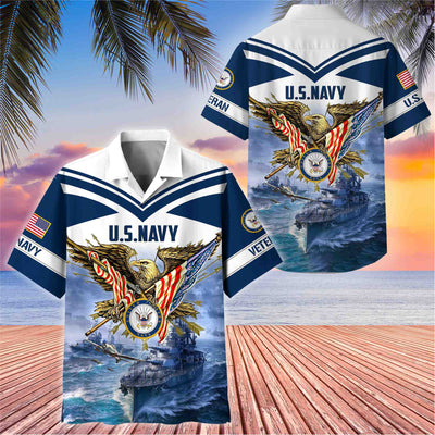 Premium American Pride US Veterans Hawaii Shirt, Gifts For Dad For Husband Veteran