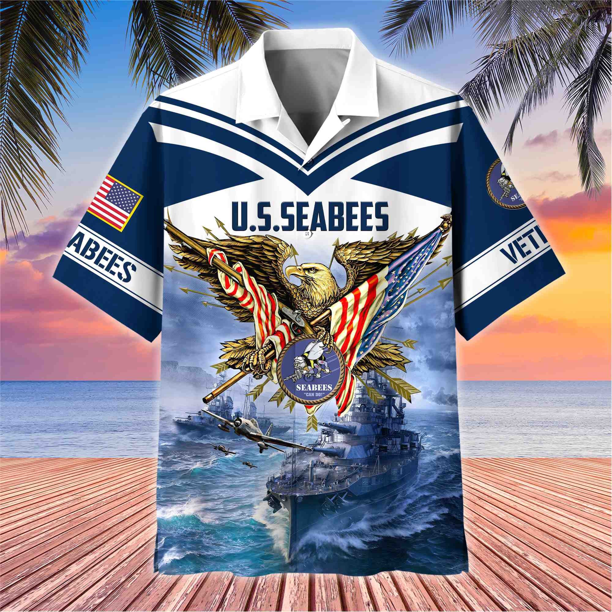 Premium American Pride US Veterans Hawaii Shirt, Gifts For Dad For Husband Veteran