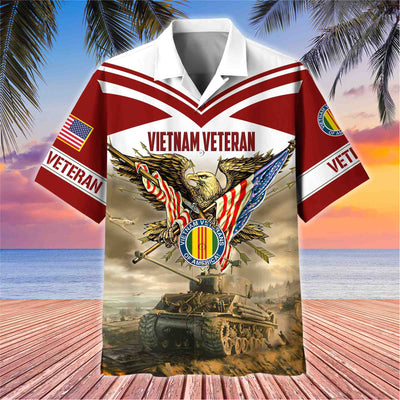 Premium American Pride US Veterans Hawaii Shirt, Gifts For Dad For Husband Veteran