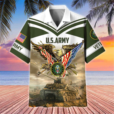 Premium American Pride US Veterans Hawaii Shirt, Gifts For Dad For Husband Veteran