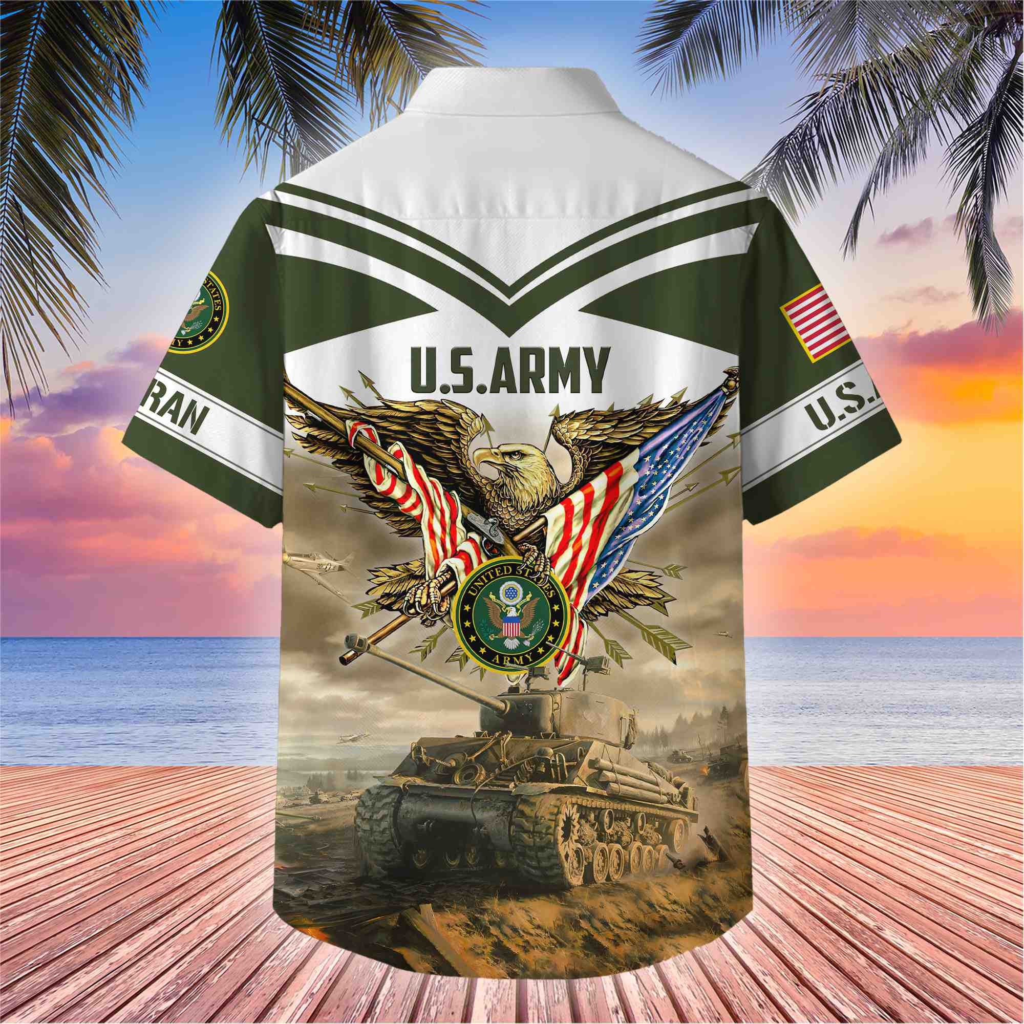 Premium American Pride US Veterans Hawaii Shirt, Gifts For Dad For Husband Veteran