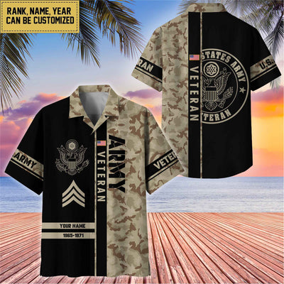 Premium Personalized US Veterans Hawaii Shirt, Gifts For Dad, For Husband Veteran