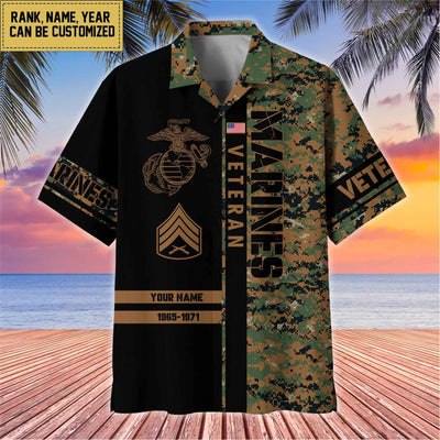 Premium Personalized US Veterans Hawaii Shirt, Gifts For Dad, For Husband Veteran