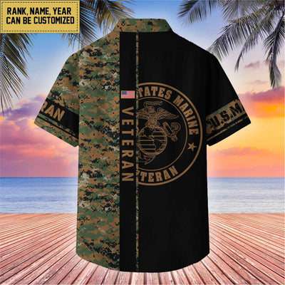 Premium Personalized US Veterans Hawaii Shirt, Gifts For Dad, For Husband Veteran