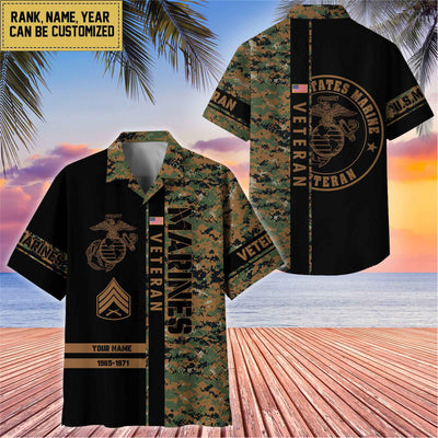 Premium Personalized US Veterans Hawaii Shirt, Gifts For Dad, For Husband Veteran