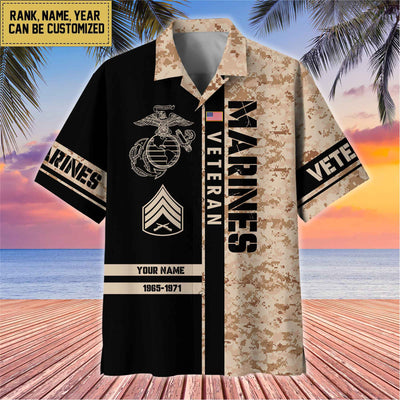 Premium Personalized US Veterans Hawaii Shirt, Gifts For Dad, For Husband Veteran
