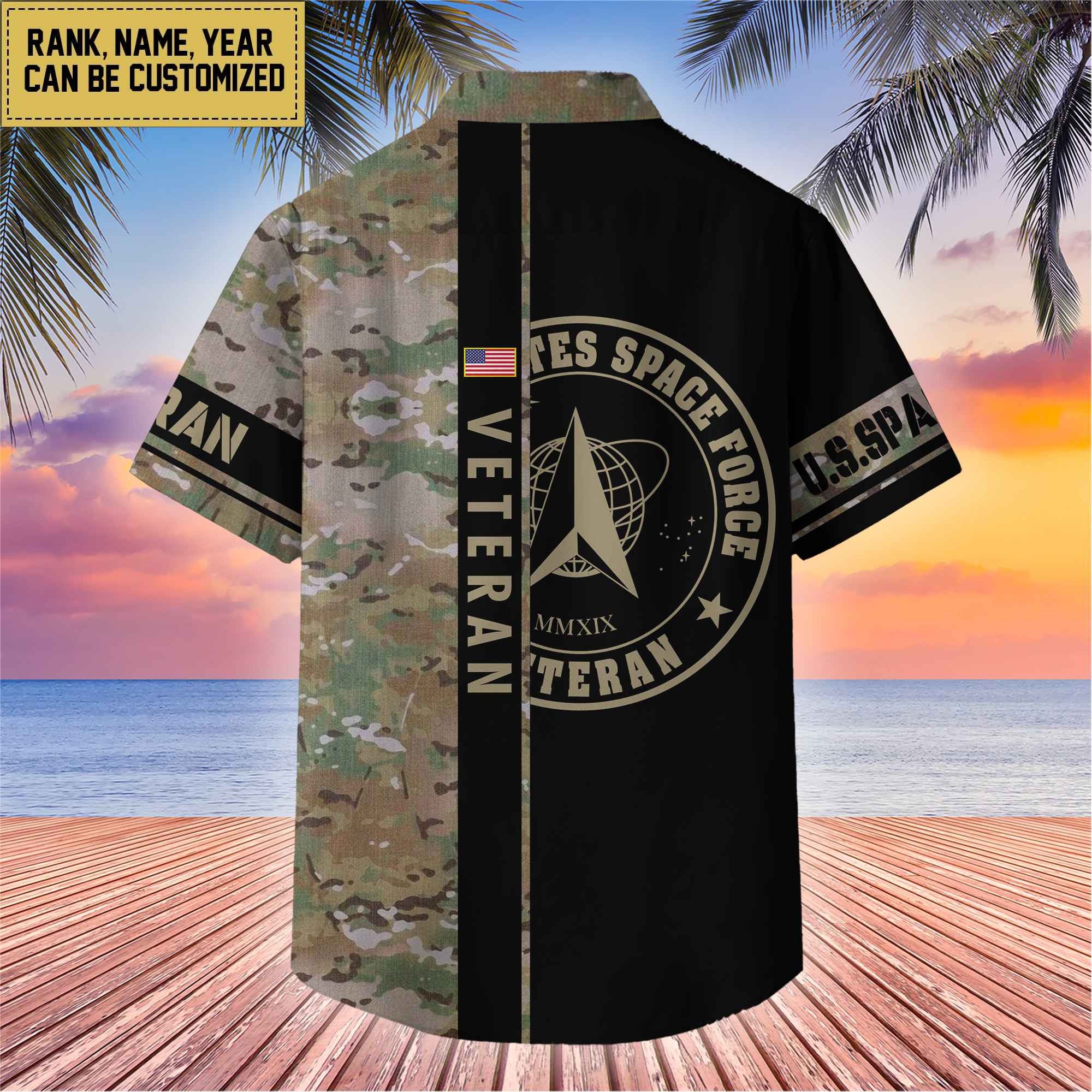 Premium Personalized US Veterans Hawaii Shirt, Gifts For Dad, For Husband Veteran
