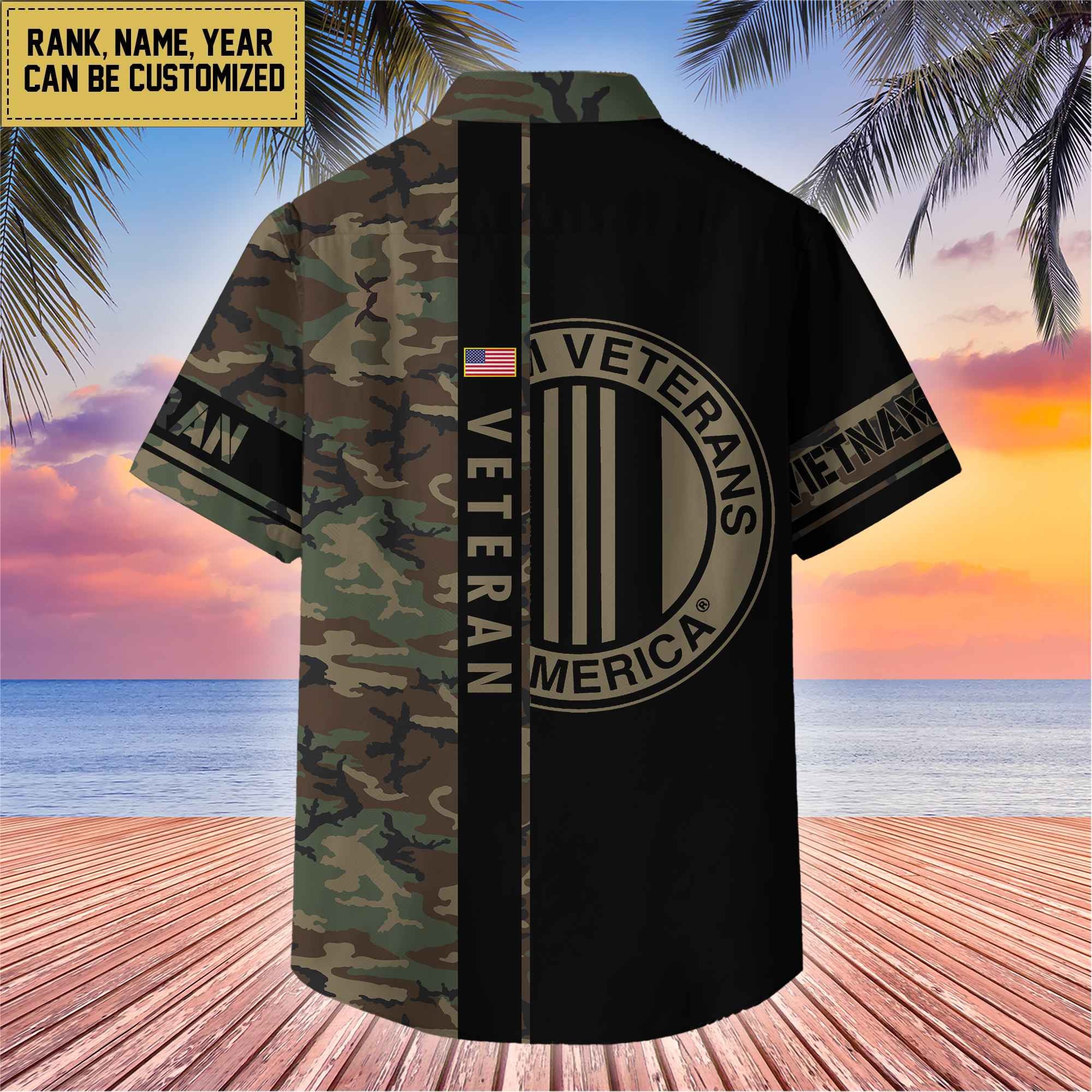Premium Personalized US Veterans Hawaii Shirt, Gifts For Dad, For Husband Veteran
