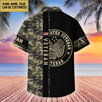 Premium Personalized US Veterans Hawaii Shirt, Gifts For Dad, For Husband Veteran