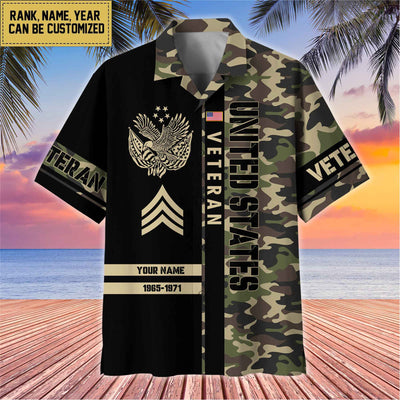 Premium Personalized US Veterans Hawaii Shirt, Gifts For Dad, For Husband Veteran