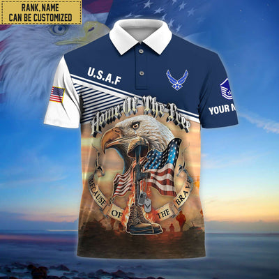 Premium Personalized US Veterans Polo Shirt, Gifts For Independence Day, Veterans Day