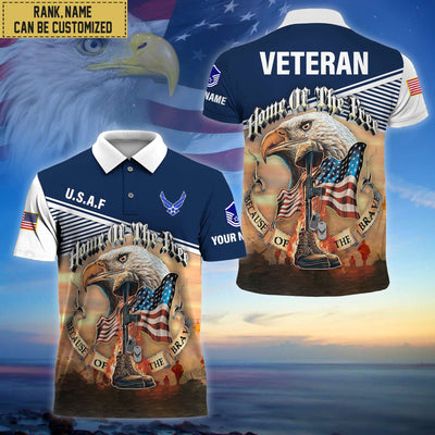 Premium Personalized US Veterans Polo Shirt, Gifts For Independence Day, Veterans Day