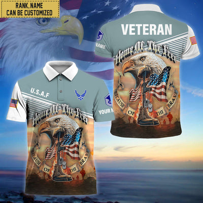 Premium Personalized US Veterans Polo Shirt, Gifts For Independence Day, Veterans Day