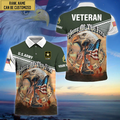 Premium Personalized US Veterans Polo Shirt, Gifts For Independence Day, Veterans Day