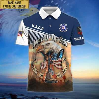 Premium Personalized US Veterans Polo Shirt, Gifts For Independence Day, Veterans Day