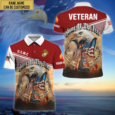 Premium Personalized US Veterans Polo Shirt, Gifts For Independence Day, Veterans Day