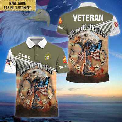 Premium Personalized US Veterans Polo Shirt, Gifts For Independence Day, Veterans Day