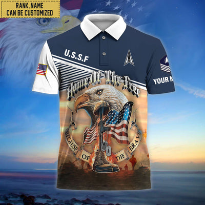 Premium Personalized US Veterans Polo Shirt, Gifts For Independence Day, Veterans Day