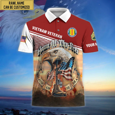 Premium Personalized US Veterans Polo Shirt, Gifts For Independence Day, Veterans Day