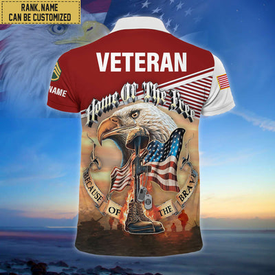 Premium Personalized US Veterans Polo Shirt, Gifts For Independence Day, Veterans Day
