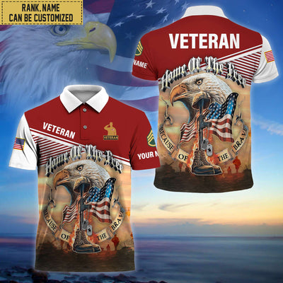 Premium Personalized US Veterans Polo Shirt, Gifts For Independence Day, Veterans Day