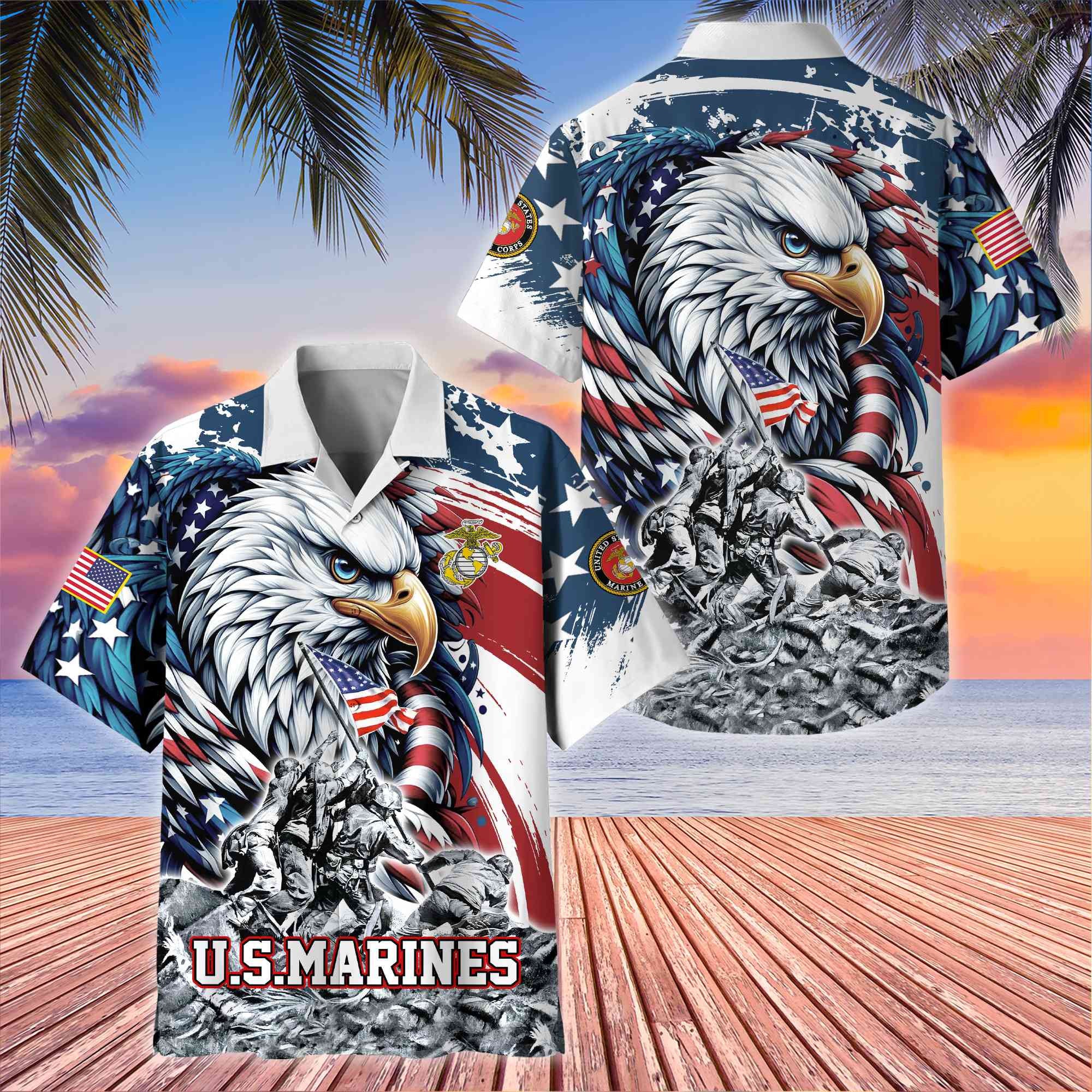 Premium US Veterans Hawaii Shirt, Gifts For Dad, For Husband Veteran