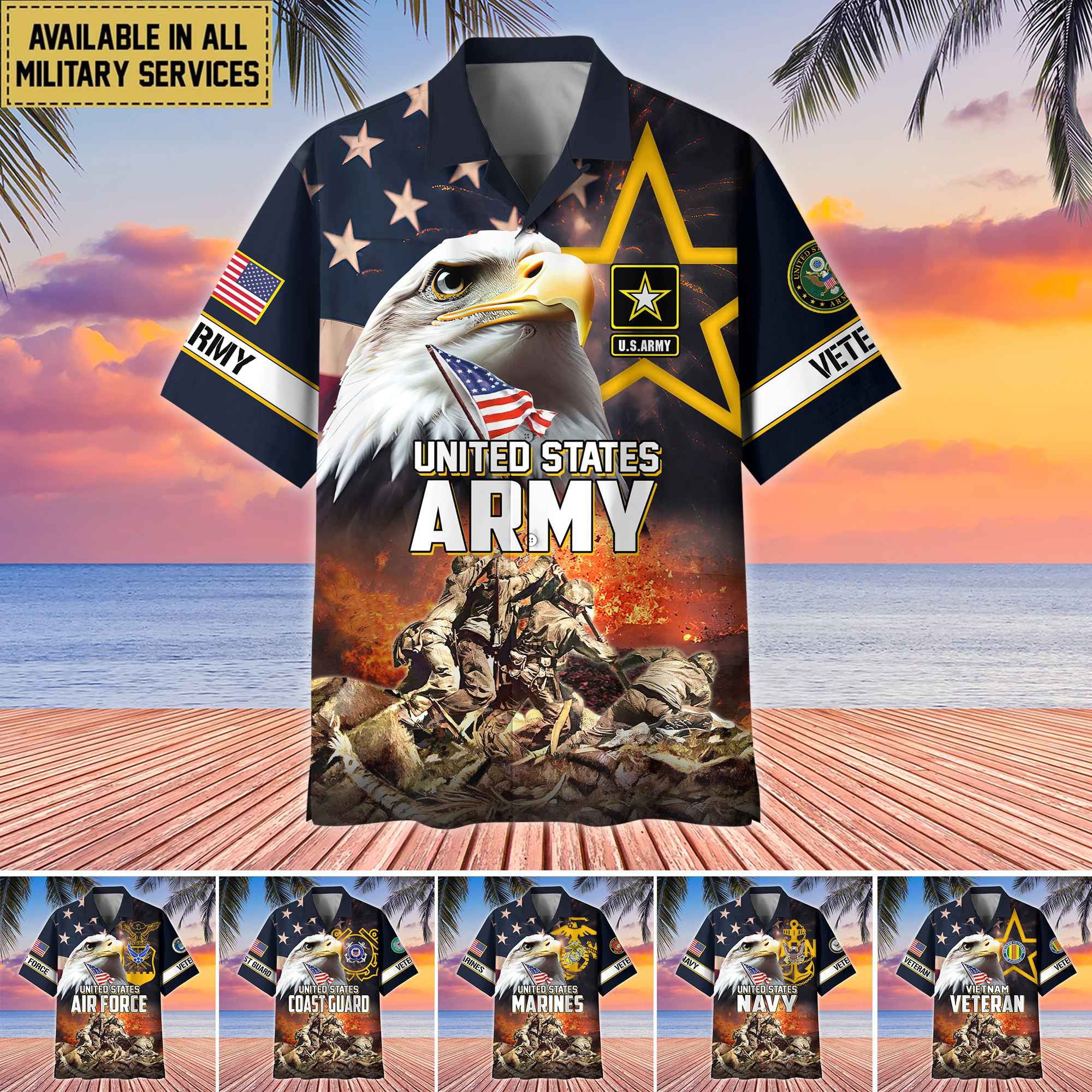 Premium Honoring All Who Served US Veterans Hawaii Shirt, Gifts For Independence Day, Father's Day, Veterans Day, Gifts For Dad, Gifts For Husband Veteran