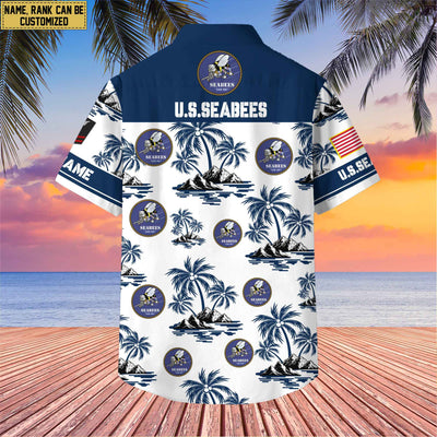 Premium Custom Name, Rank US Veterans Hawaii Shirt With Pocket, Gifts For Independence Day, Father's Day, Veterans Day, Gifts For Dad, Gifts For Husband Veteran
