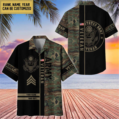 Premium Personalized US Veterans Hawaii Shirt, Gifts For Dad, For Husband Veteran