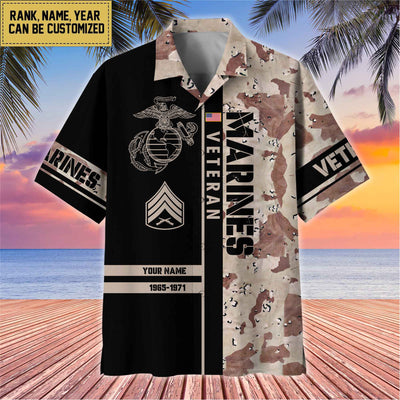 Premium Personalized US Veterans Hawaii Shirt, Gifts For Dad, For Husband Veteran