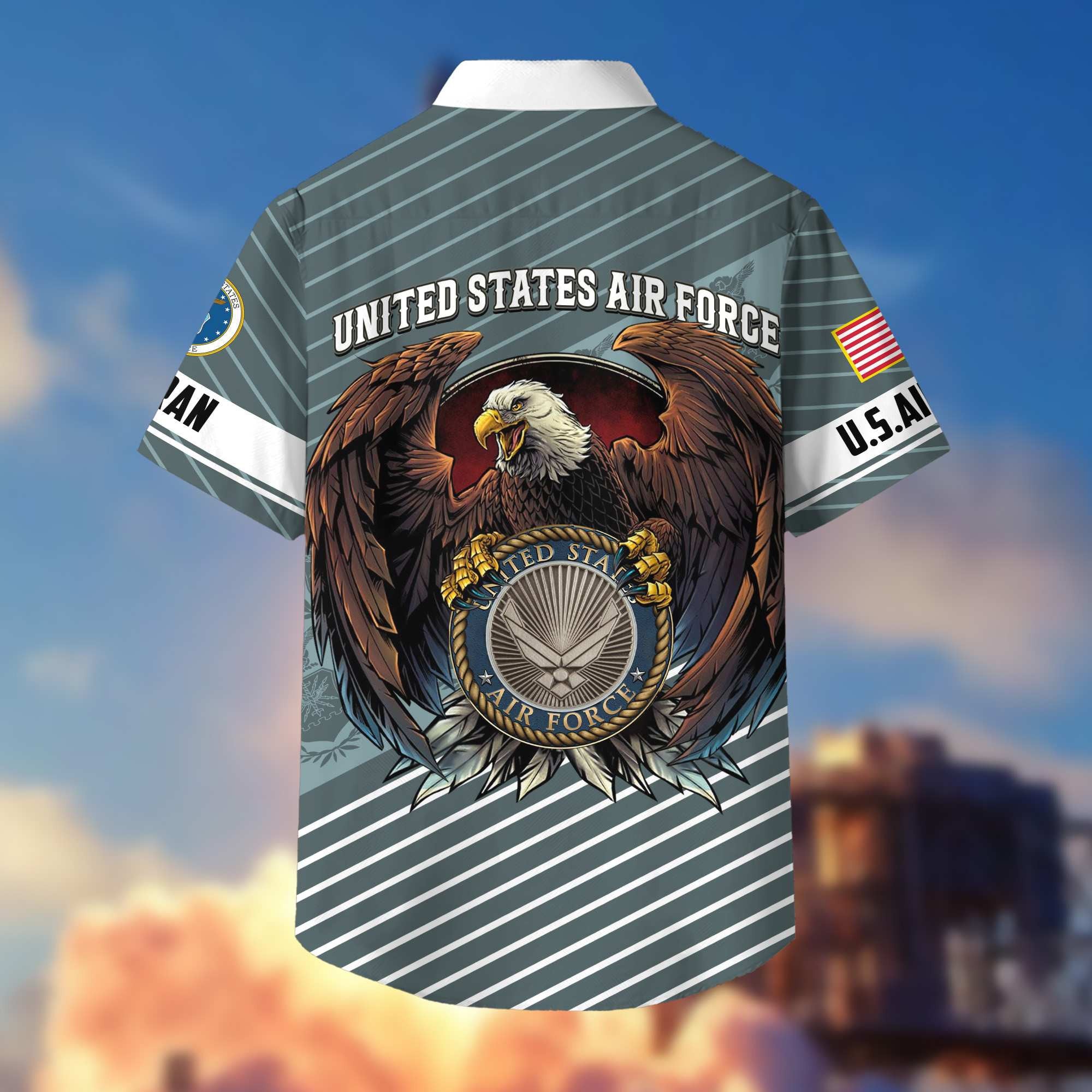 Premium US Veterans Hawaiian Shirt With Pocket, Gifts For Independence Day, Father's Day, Veterans Day, Gifts For Dad, Gifts For Husband Veteran
