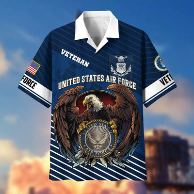 Premium US Veterans Hawaiian Shirt With Pocket, Gifts For Independence Day, Father's Day, Veterans Day, Gifts For Dad, Gifts For Husband Veteran