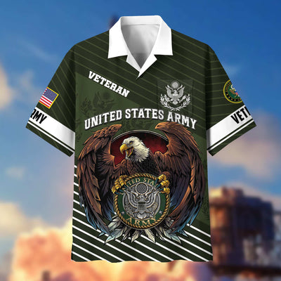 Premium US Veterans Hawaiian Shirt With Pocket, Gifts For Independence Day, Father's Day, Veterans Day, Gifts For Dad, Gifts For Husband Veteran