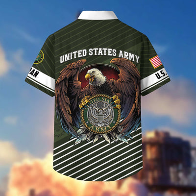 Premium US Veterans Hawaiian Shirt With Pocket, Gifts For Independence Day, Father's Day, Veterans Day, Gifts For Dad, Gifts For Husband Veteran