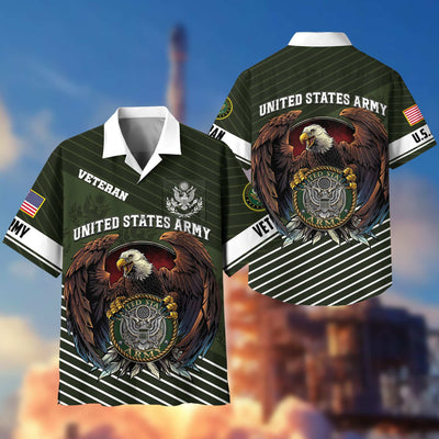 Premium US Veterans Hawaiian Shirt With Pocket, Gifts For Independence Day, Father's Day, Veterans Day, Gifts For Dad, Gifts For Husband Veteran