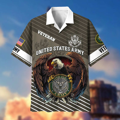Premium US Veterans Hawaiian Shirt With Pocket, Gifts For Independence Day, Father's Day, Veterans Day, Gifts For Dad, Gifts For Husband Veteran