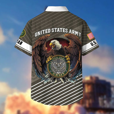 Premium US Veterans Hawaiian Shirt With Pocket, Gifts For Independence Day, Father's Day, Veterans Day, Gifts For Dad, Gifts For Husband Veteran