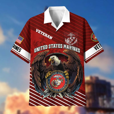 Premium US Veterans Hawaiian Shirt With Pocket, Gifts For Independence Day, Father's Day, Veterans Day, Gifts For Dad, Gifts For Husband Veteran