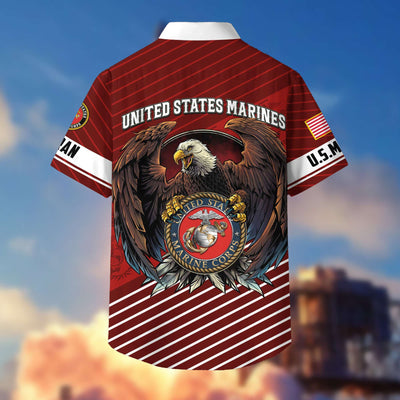 Premium US Veterans Hawaiian Shirt With Pocket, Gifts For Independence Day, Father's Day, Veterans Day, Gifts For Dad, Gifts For Husband Veteran
