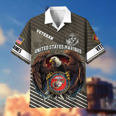 Premium US Veterans Hawaiian Shirt With Pocket, Gifts For Independence Day, Father's Day, Veterans Day, Gifts For Dad, Gifts For Husband Veteran