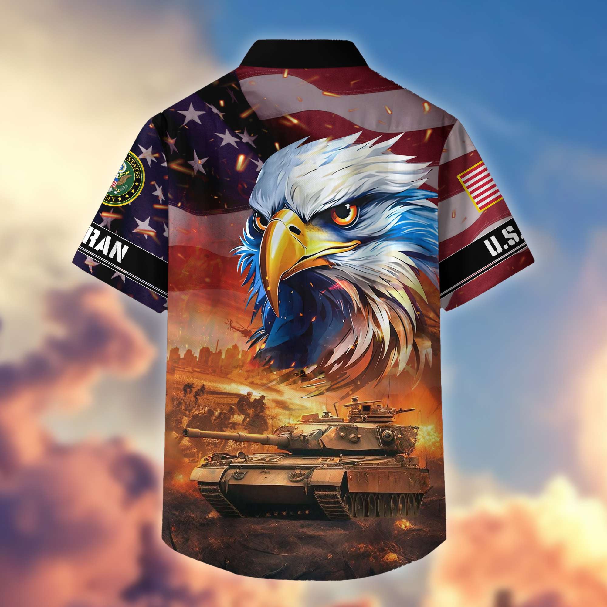 Premium Honoring All Who Served US Veterans Hawaiian Shirt