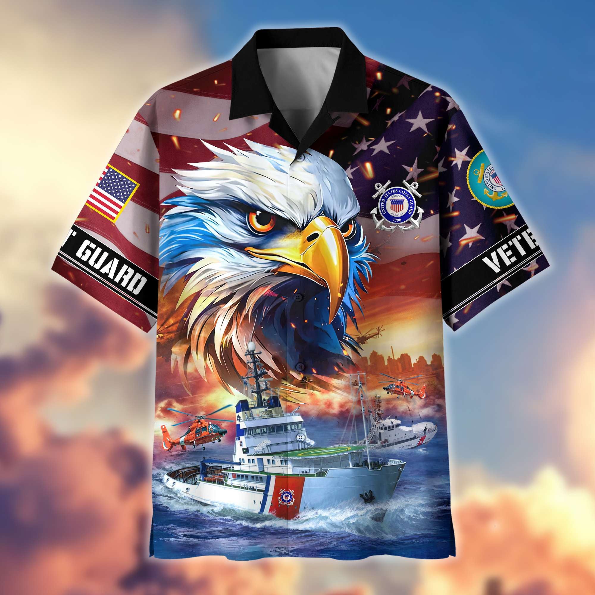 Premium Honoring All Who Served US Veterans Hawaiian Shirt