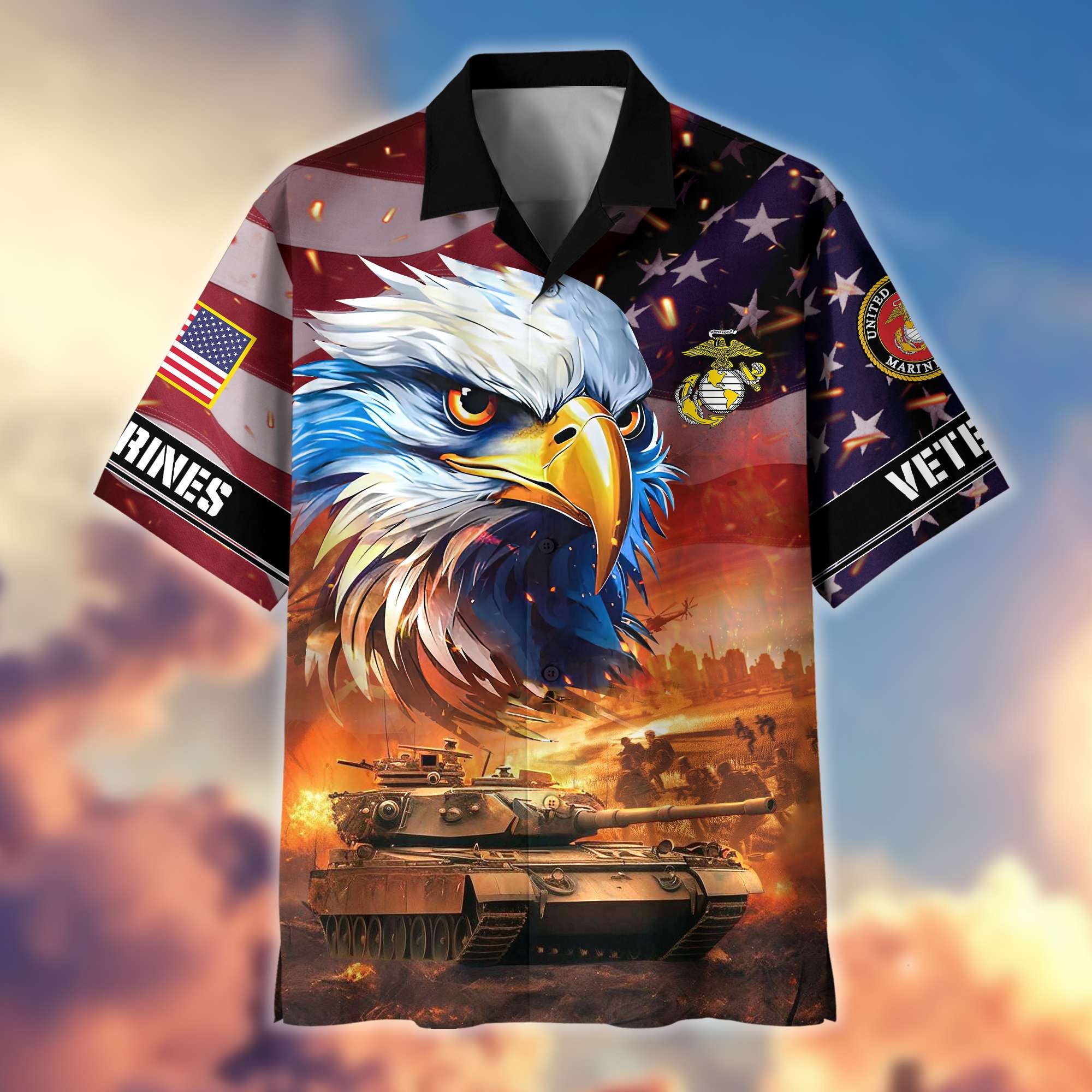 Premium Honoring All Who Served US Veterans Hawaiian Shirt