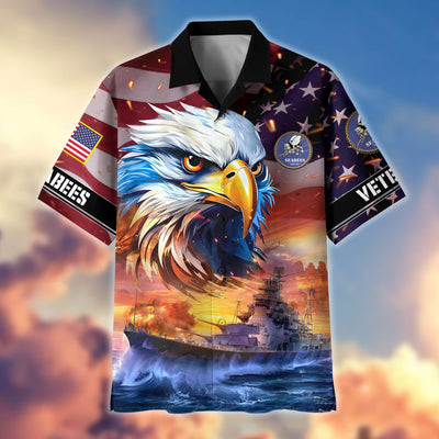 Premium Honoring All Who Served US Veterans Hawaiian Shirt